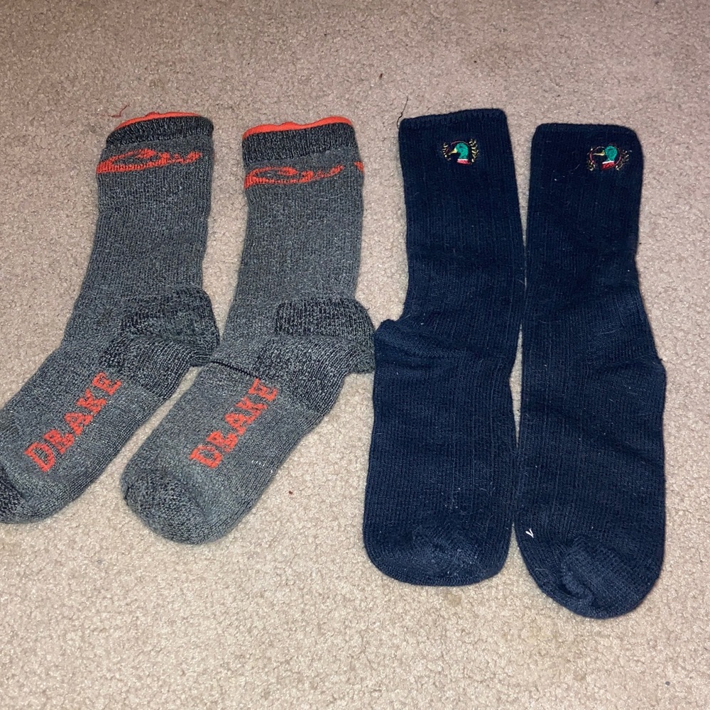 Drake Charcoal and Navy Athletic Socks
